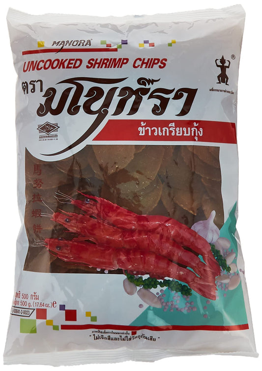 Manora Uncooked Shrimp Chips, 500g - "Crunchy Shrimp Chips Delight!"