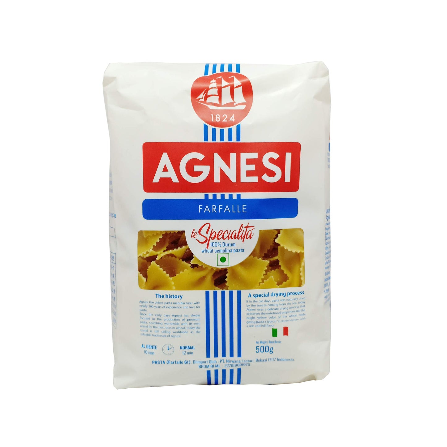 Agnesi Farfalle Pasta, 500gm - Pasta Perfection!