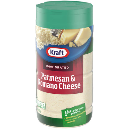 Kraft Real Grated Parmesan & Romano Cheese 227 Grams - Imported From USA! - "Parmesan & Romano Perfection!"