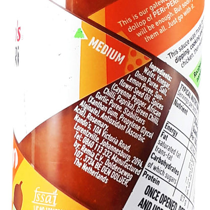 Nando's Peri Peri Chilli Sauce - Medium, 250Gram, Product Of Netherlands - "Medium Peri Peri Delight!"