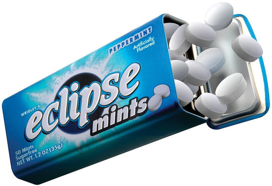 Wrigley's Eclipse Peppermint Sugar-Free Mint Tin - 35g - Refresh Anytime, Anywhere!