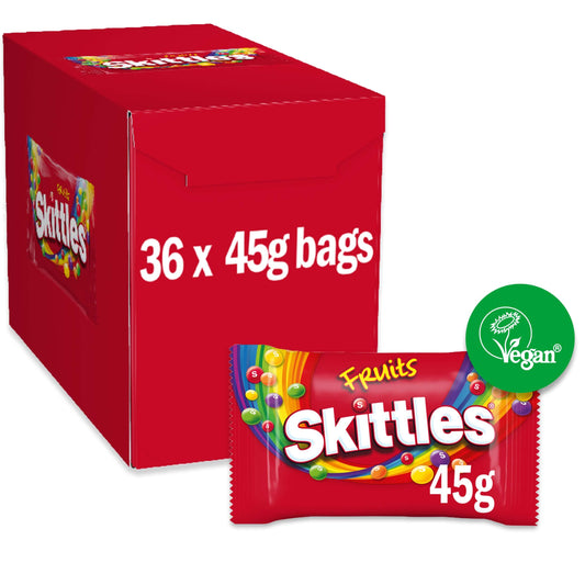 Skittles Fruit Sweets Bag, 36 X 45 g