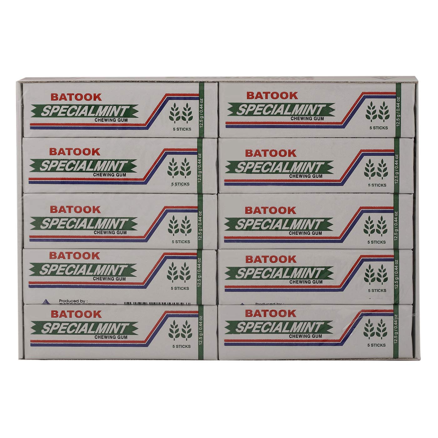 Batook 5 Sticks Special Mint Gum, 20 X 12g - Pack of 1 - Minty freshness in every stick