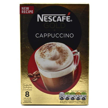 Nescafe Gold Cappuccino, 8 Mugs - 136g (8x17g) - "Gold Cappuccino - 8 Mugs of Creamy Joy!"