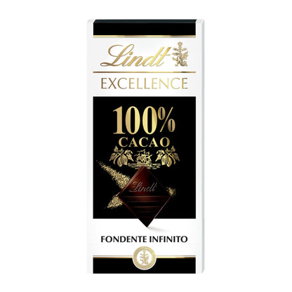 Lindt Excellence 100% Cacao Dark Chocolate Bar 50g - "Pure 100% Cacao!"