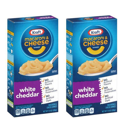 Kraft Macaroni and Cheese Dinner, White Cheddar Pack of 2, x 206 g - "White Cheddar Duo!"