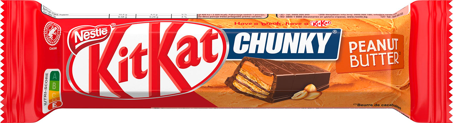 Nestle Kitkat Chunky Peanut Butter, 42g (Pack Of 3) - "KitKat Chunky Peanut Butter - Pack of 3, 42g Each of Nutty Goodness!"