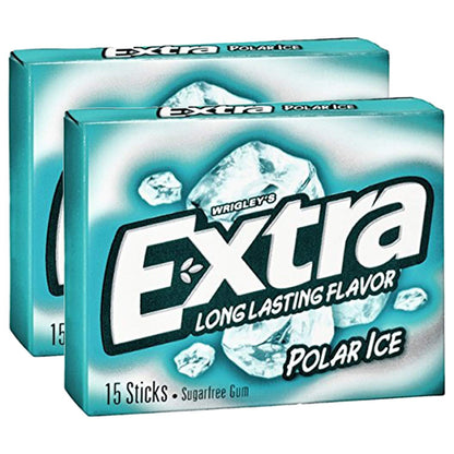 Extra Long Lasting Flavour Polar Ice Sugarfree Gum - 15 Sticks - 2 Pack, 2 x 40 g - Polar ice freshness!