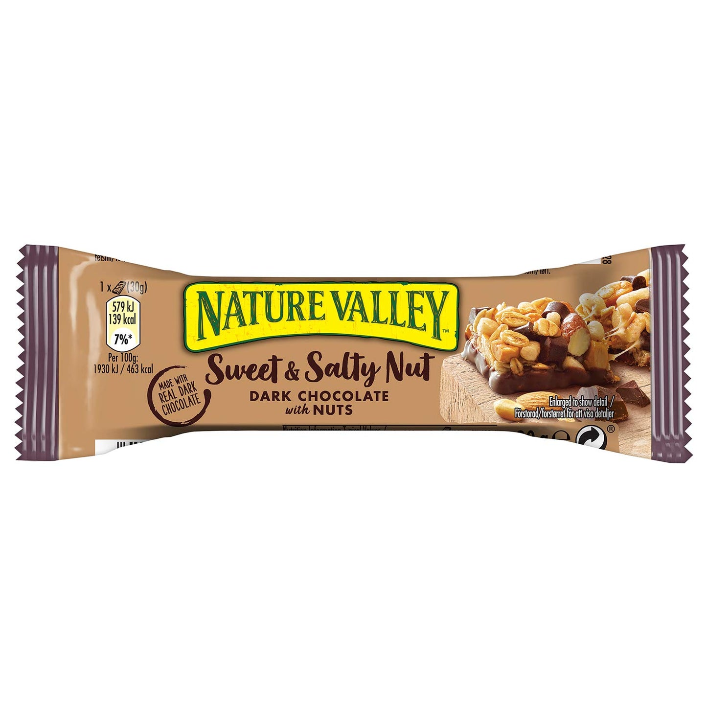 Nature Valley Sweet & Salty Nut Dark Chocolate with Nuts 4 Bars 120g - "Sweet & Salty Nutty Delight!"