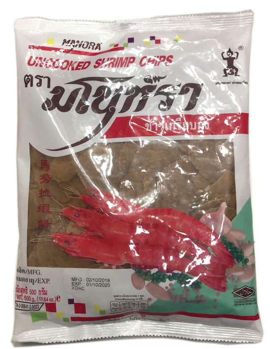 Manora Uncooked Shrimp Chips, 500g - "Uncooked Shrimp Chips Fun!"