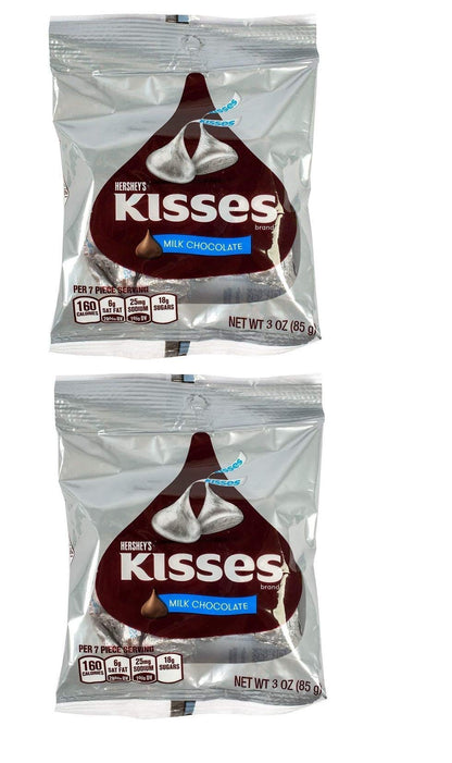 Hershey's Kisses Milk Chocolate (Pack of 2), 85g - Two packs of milk chocolate Kisses, each 85g.