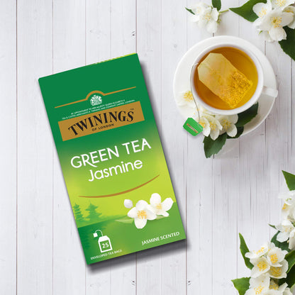 Twinings Green Tea Jasmine, 25 Teabags, Green Tea, Pure Elegance, Smooth and Floral