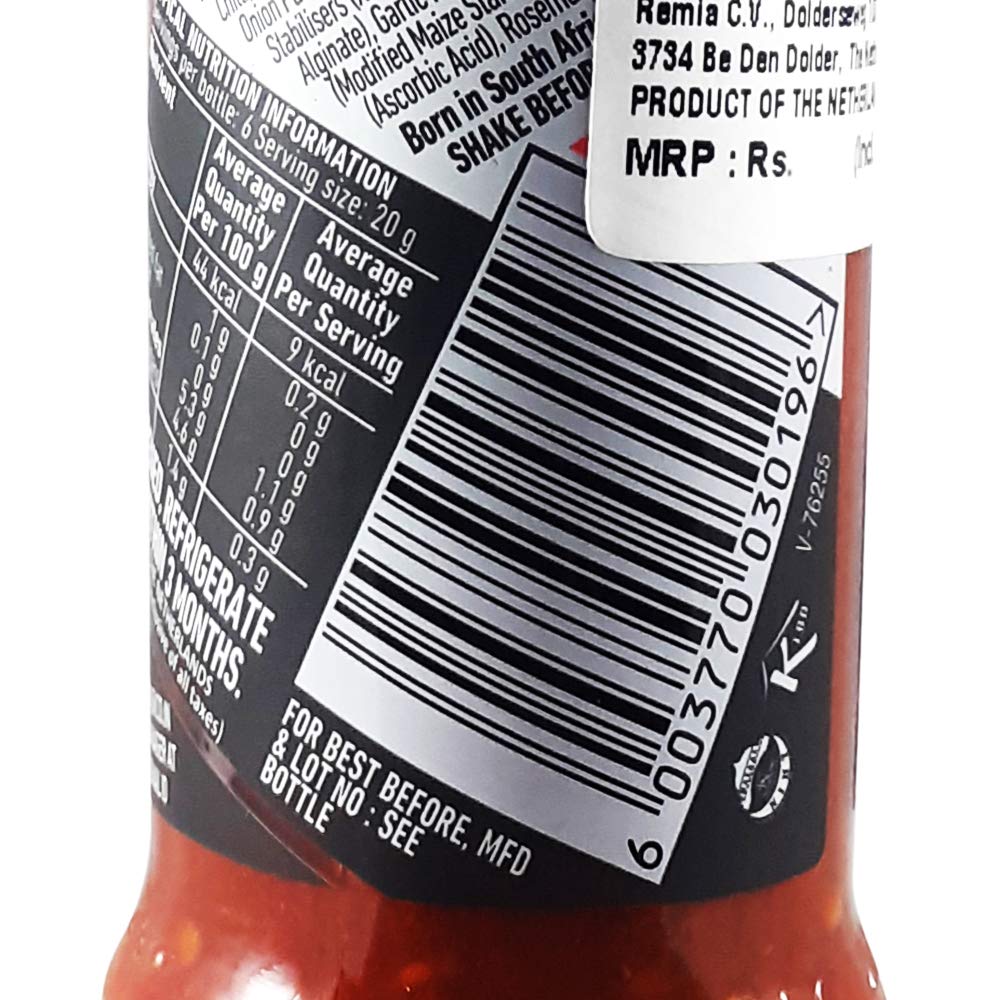 Nando's Peri Peri Chilli Sauce - XX Hot 125g Product of The Netherlands - "XX Hot Peri Peri Heat!"