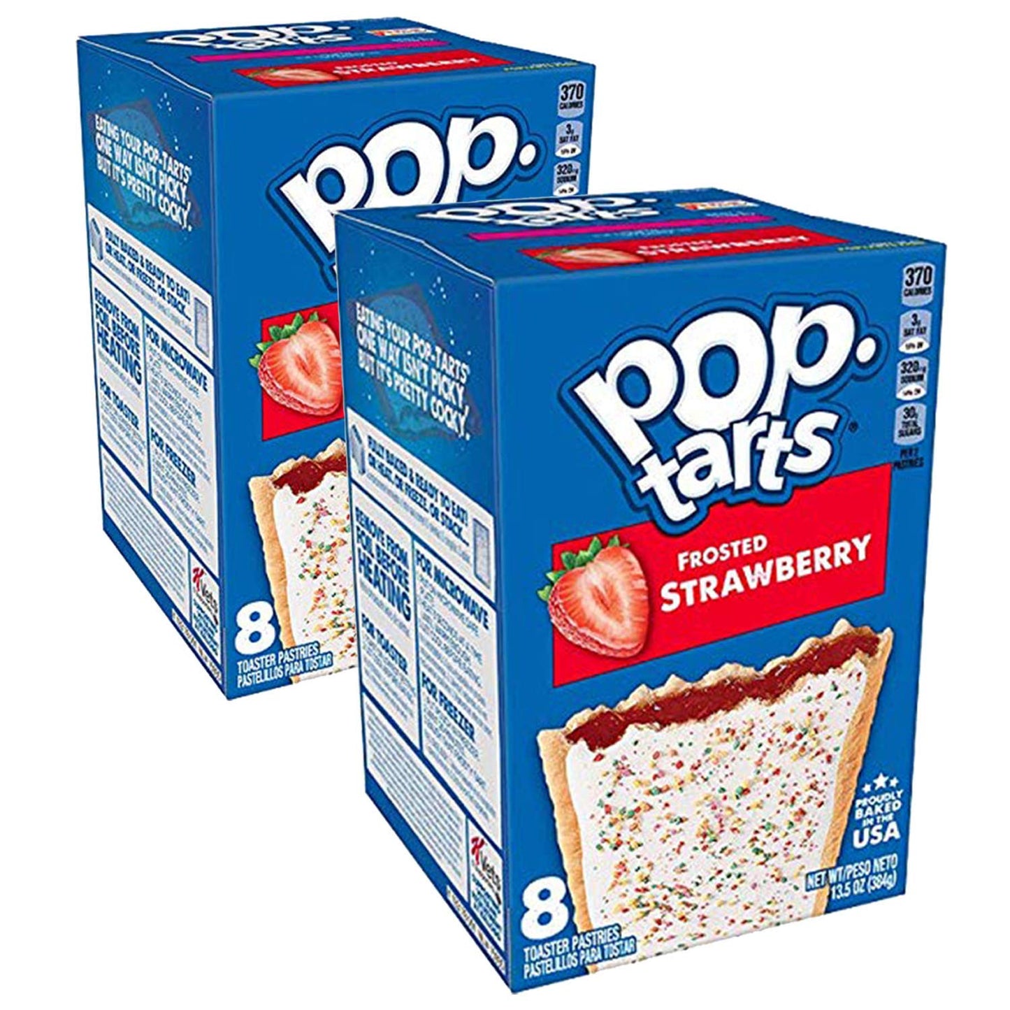 Pop Tarts Frosted Strawberry, 2 x 384 g - "Double the strawberry sensation!"