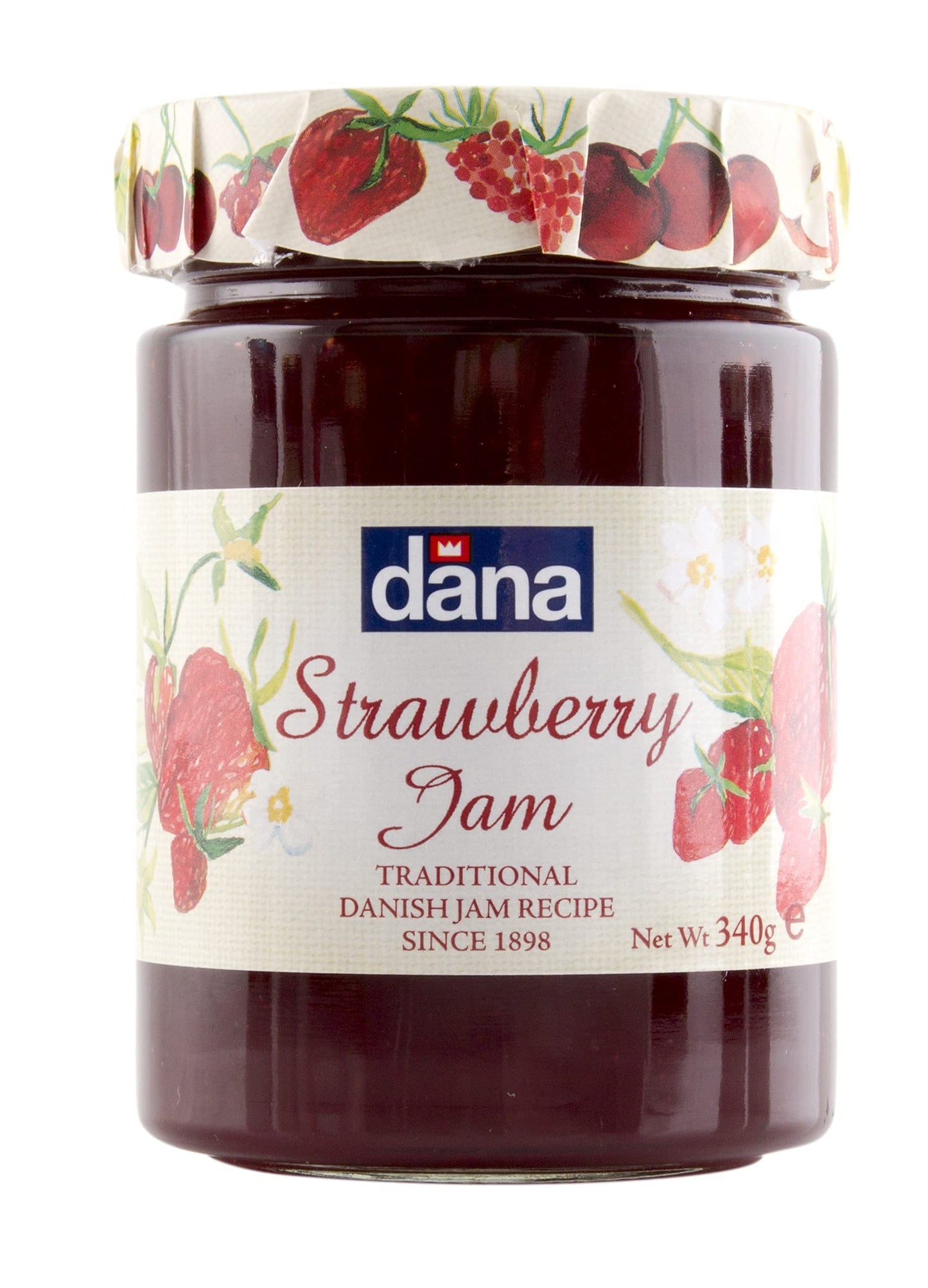 CANOE Dana Strawberry Jam + Raspberry Jam, 340g, Pack of 1 Each, Product of Poland - Strawberry & raspberry duo