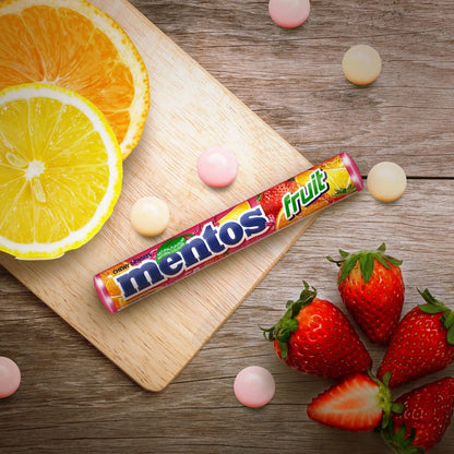 Mentos Fruit Roll, 6 x 29 g - "Six Pack Fruit Rolls!"