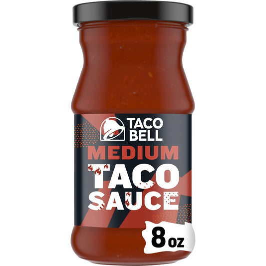 Taco Bell Medium Taco Sauce Pour it on Your Favorite Foods Like, Burritos, Burgers, Fajitas 226g