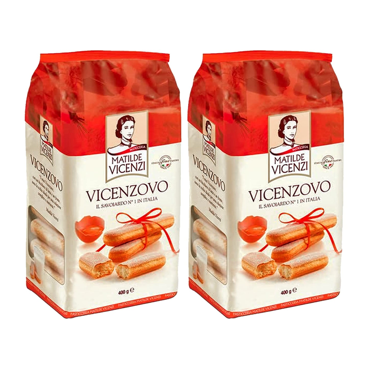 MATILDE VICENZI Vicenzovo Lady Finger | GMO Free | No Preservatives & No Artificial Colours - 400gm (Pack of 2) - "Lady Fingers Pack of 2!"