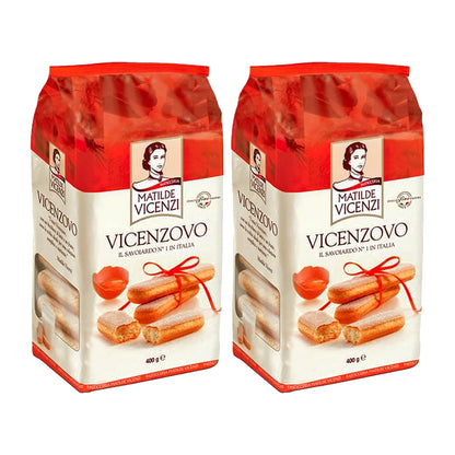 MATILDE VICENZI Vicenzovo Lady Finger | GMO Free | No Preservatives & No Artificial Colours - 400gm (Pack of 2) - "Lady Fingers Pack of 2!"