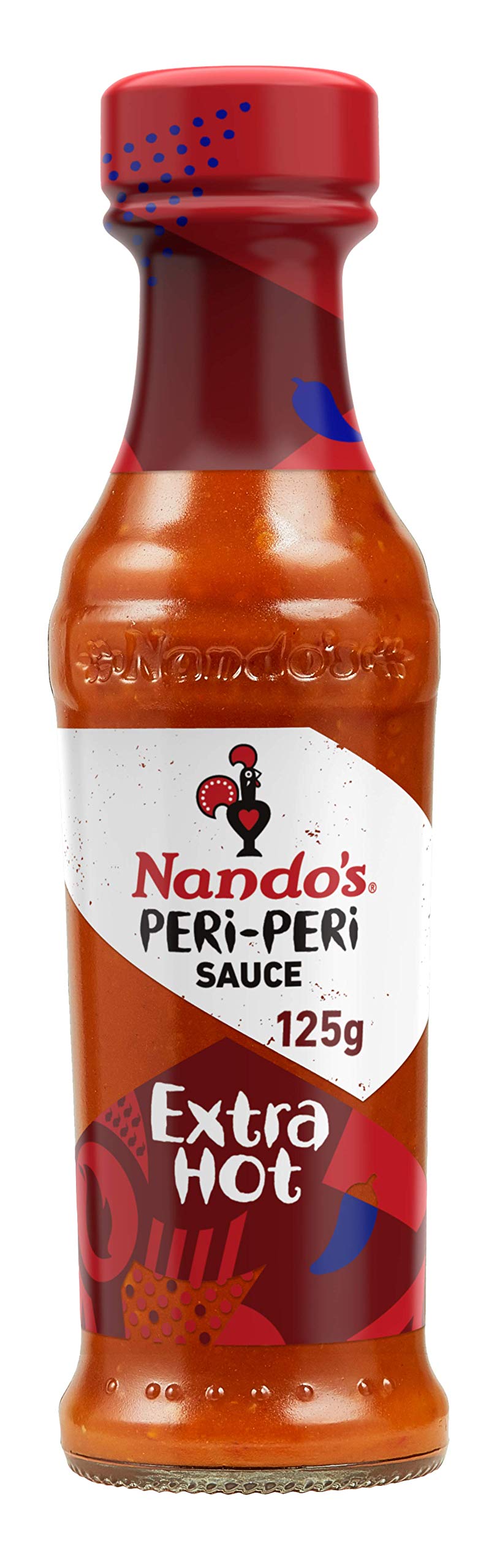 Nando's Extra Hot Peri Peri Sauce, 125ml - "Fiery Extra Hot Kick!"