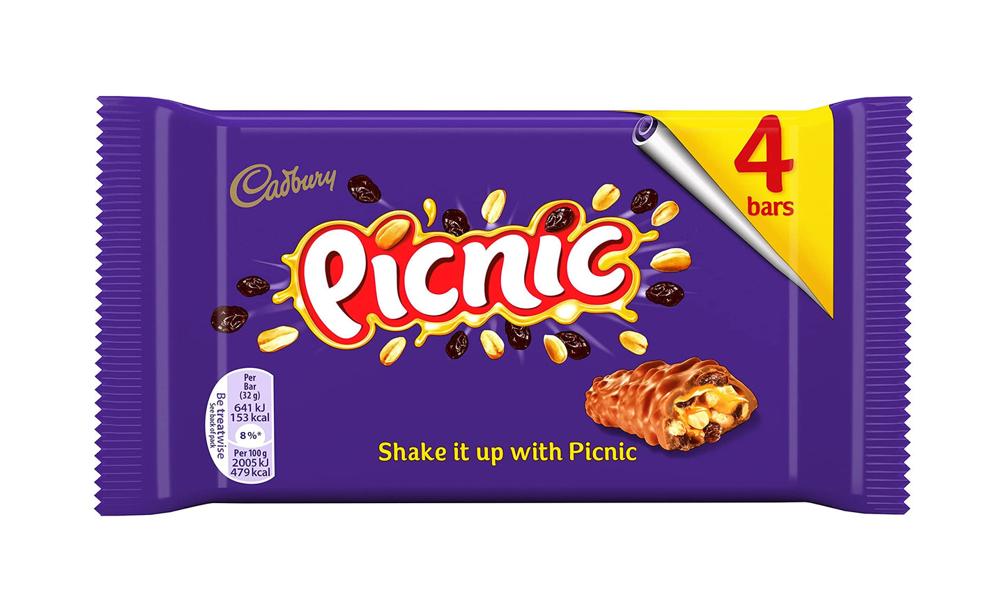 Cadbury Picnic Bars 4 Pack 128g - Picnic bar pack