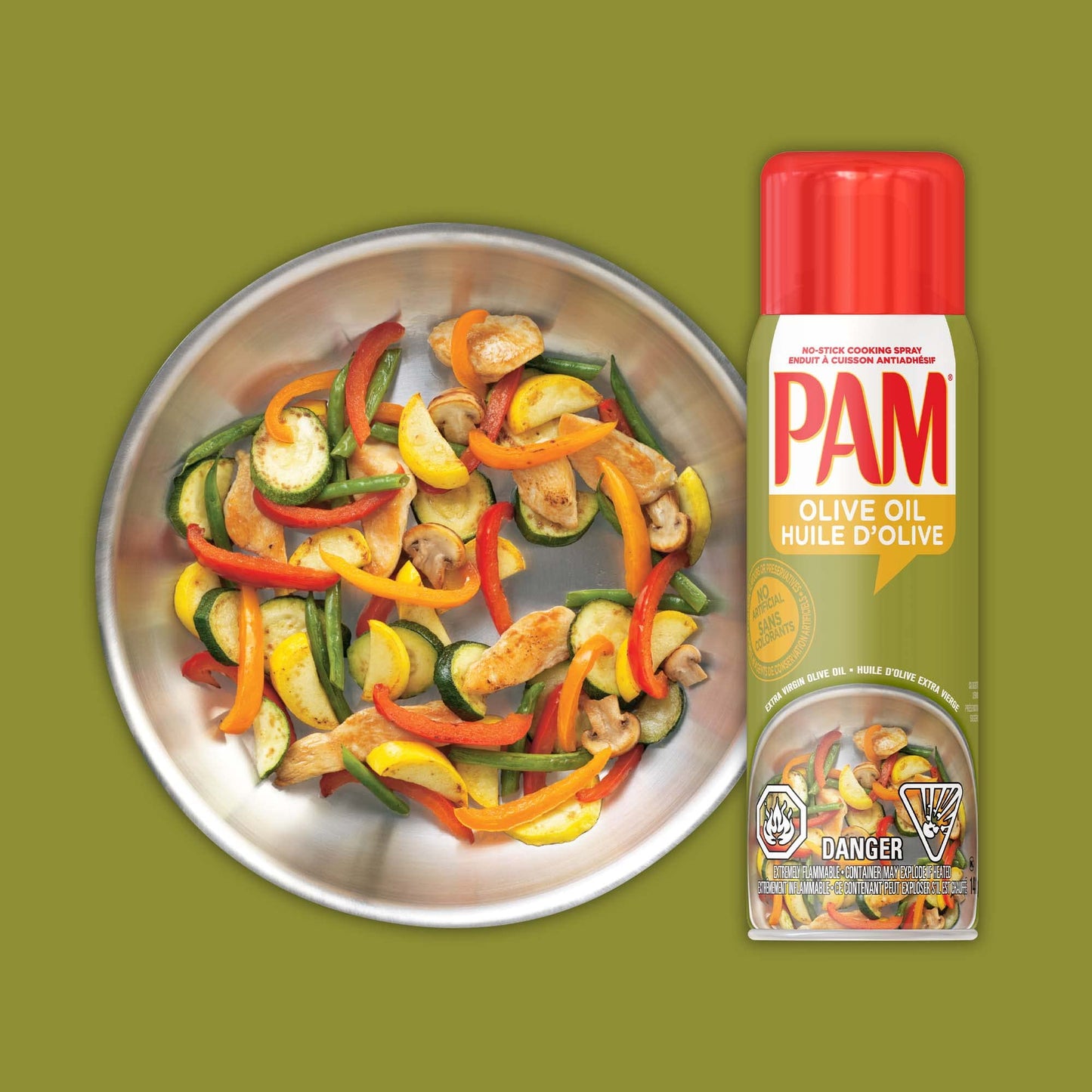 Pam Spray Olive Oil, 141g - "Olive oil convenience!"