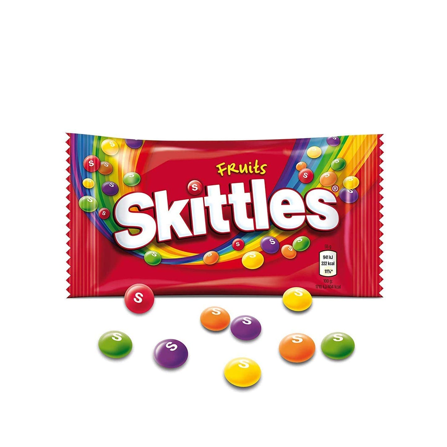 Skittles Fruit Sweets Bag, 4 Pack, 4 x 45 g