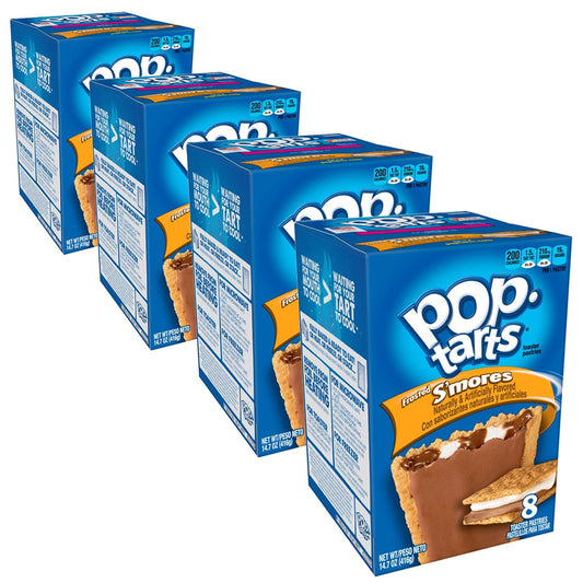 Pop Tarts Frosted S'Mores Pack of 4, x 416 g - "Four-pack of s'mores goodness!"