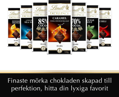 Lindt Excellence Caramel & Sea Salt Touch Dark Chocolate, 3.53 oz ℮ 100 g