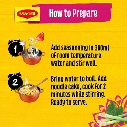 Maggi 2 Minute Imported Noodles - Dubai - 5 Packs Inside (Tom Yum) - "Tom Yum Noodle Bliss!"