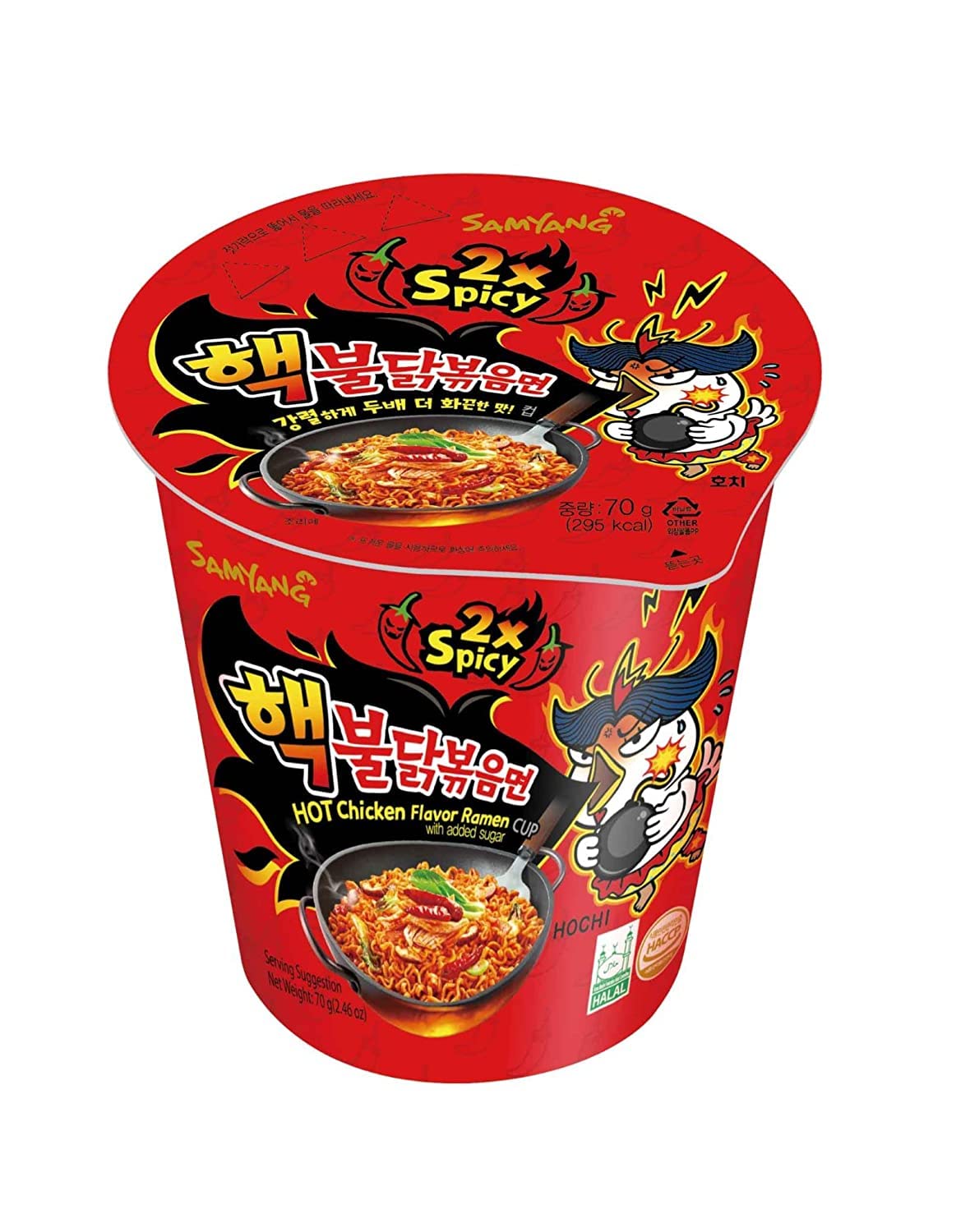 Samyang hot chicken buldak noodles super spicy multipack (pack of 5) spicy flavour, pack of 3 different flavors and 2 cups(2XSpicy140g,3XSpicy140gm,StireFried140Gm,2XCup70Gm,StireFriedCup70Gm) 560Gm