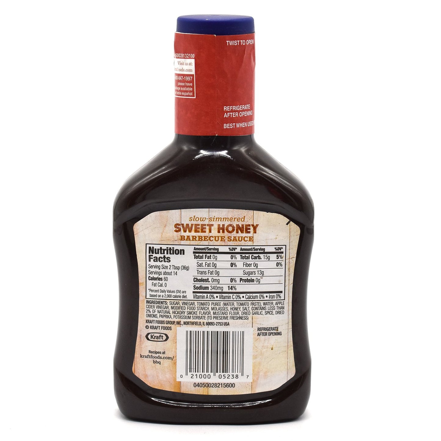 Kraft Slow-Simmered Sweet Honey Barbecue Sauce & Dip - 510 g (18 oz) - "Honey BBQ Perfection!"