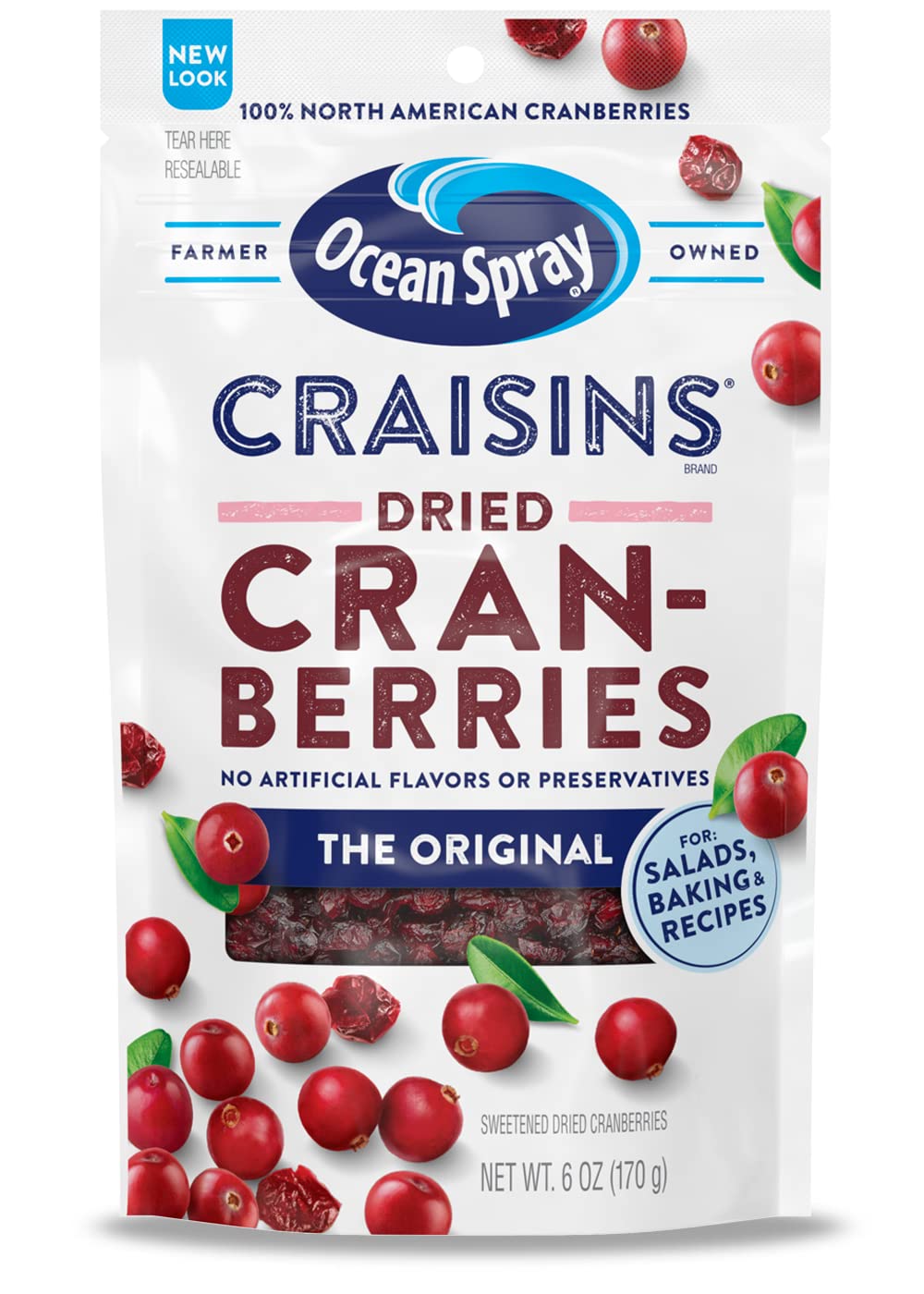 Ocean Spray Craisins Dried Cranberries Original Flavour (Imported), 170g - "Tart and sweet perfection!"