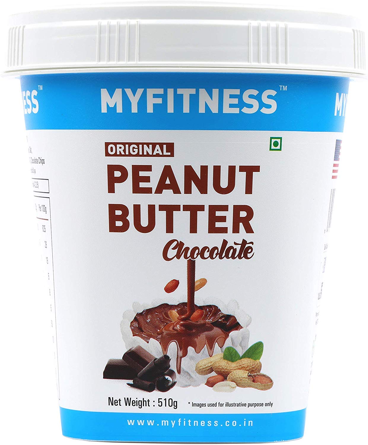 MYFITNESS Chocolate Peanut Butter 510g (Pack of 2) - "Chocolate PB Duo!"