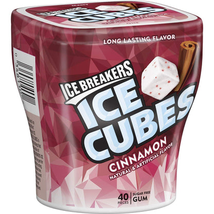 Ice Breakers Ice Cubes Cinnamon, 100 g - Spicy cinnamon gum cubes, 100g of sugar-free refreshment.