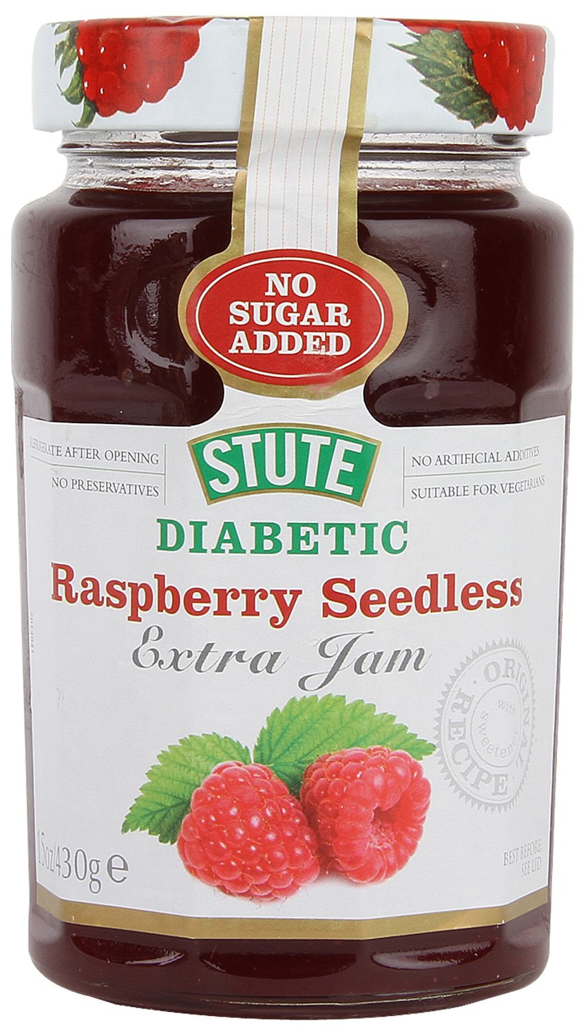 Stute Diabetic Jam - Raspberry, 430g Jar