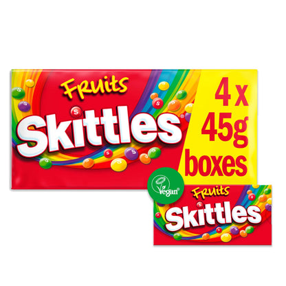 Skittles Original Fruits Candy Pack, 45g [Pack Of 4]