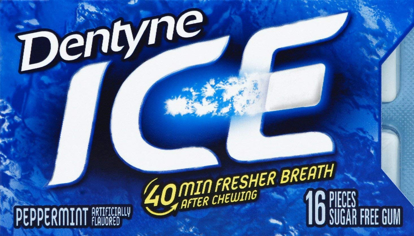 Dentyne Ice Sugar Gum, Peppermint, 16 ct - Peppermint power!