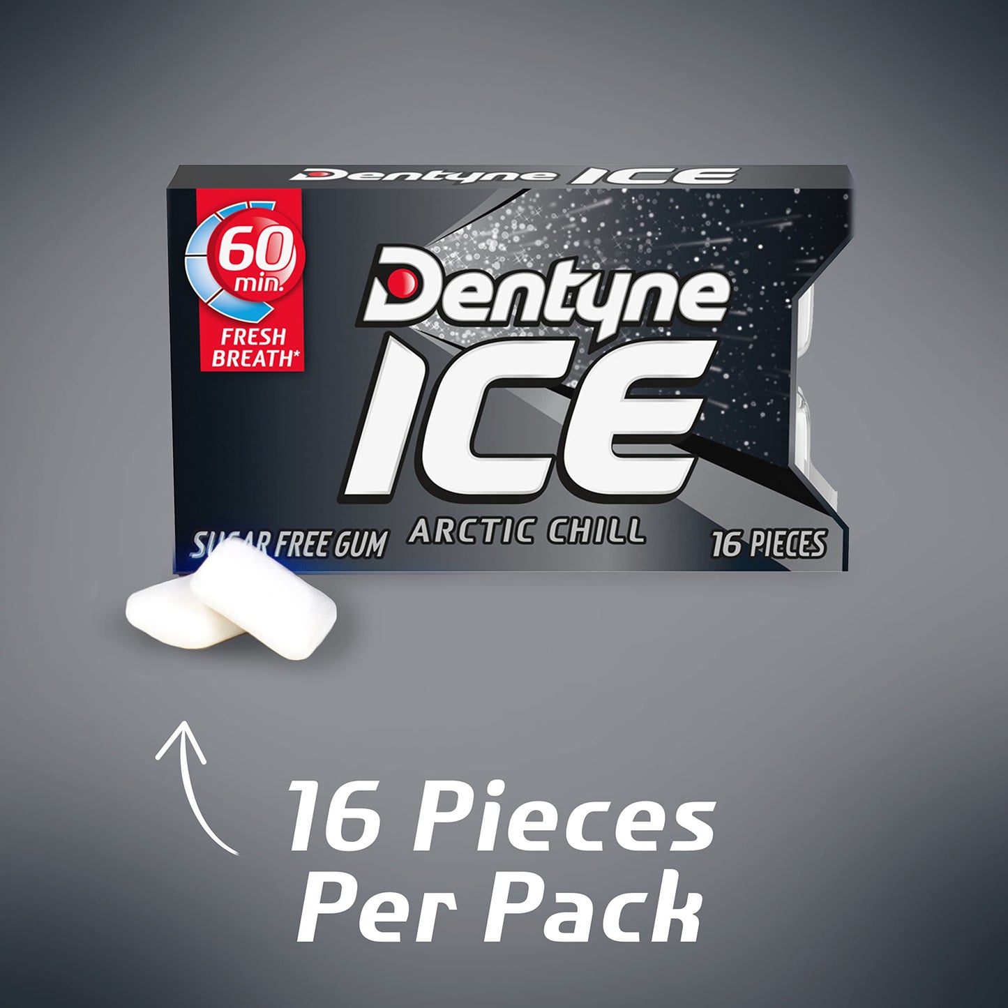 Dentyne Ice Arctic Chill 16 - Count Pack Of 9 - Icy cool freshness!