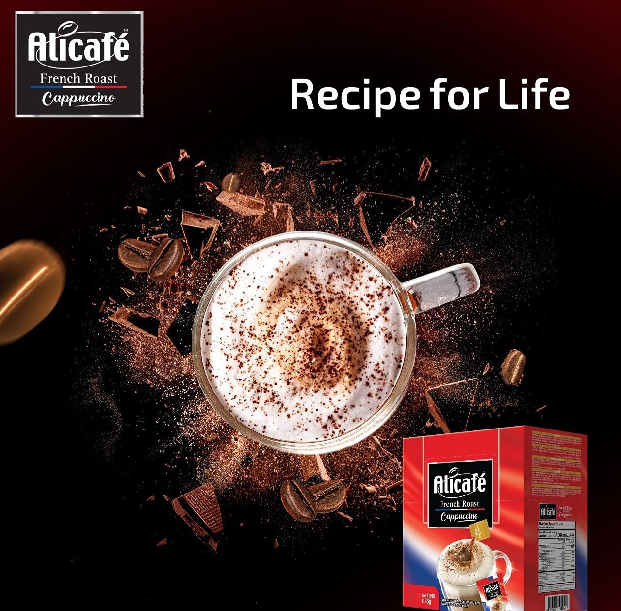 Alicafe French Roast Cappuccino (20 Sachets) 558g - French Indulgence!