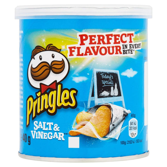 Pringles Salt & Vinegar Pop & Go, 40 g - Convenient salt and vinegar Pringles!