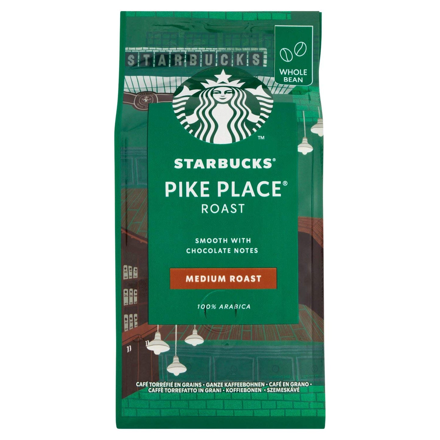 Starbucks Pike Place Medium Roast Whole Beans, 200g