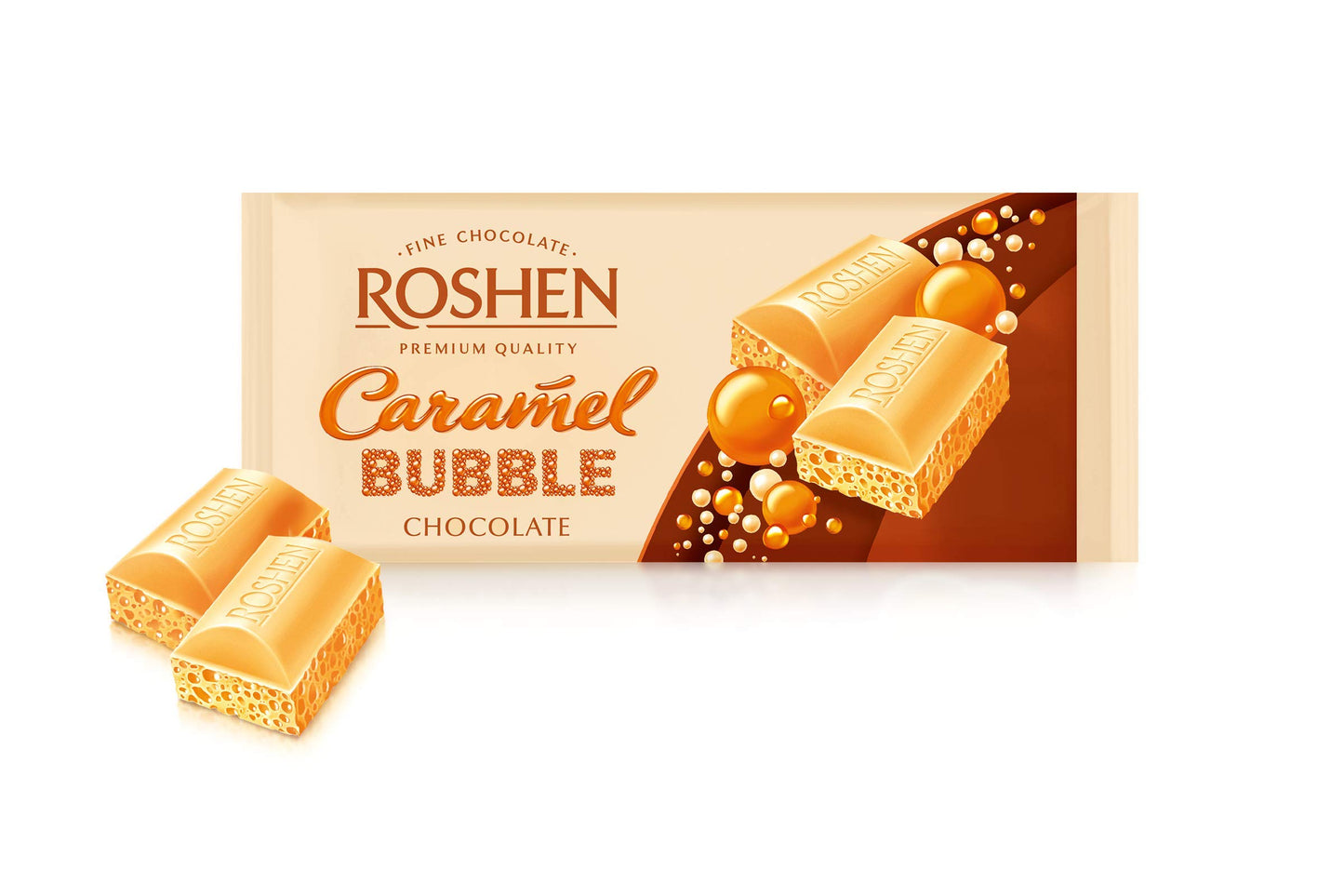 ROSHEN Caramel Bubble Chocolate 80g - Caramel Bubble Bliss!