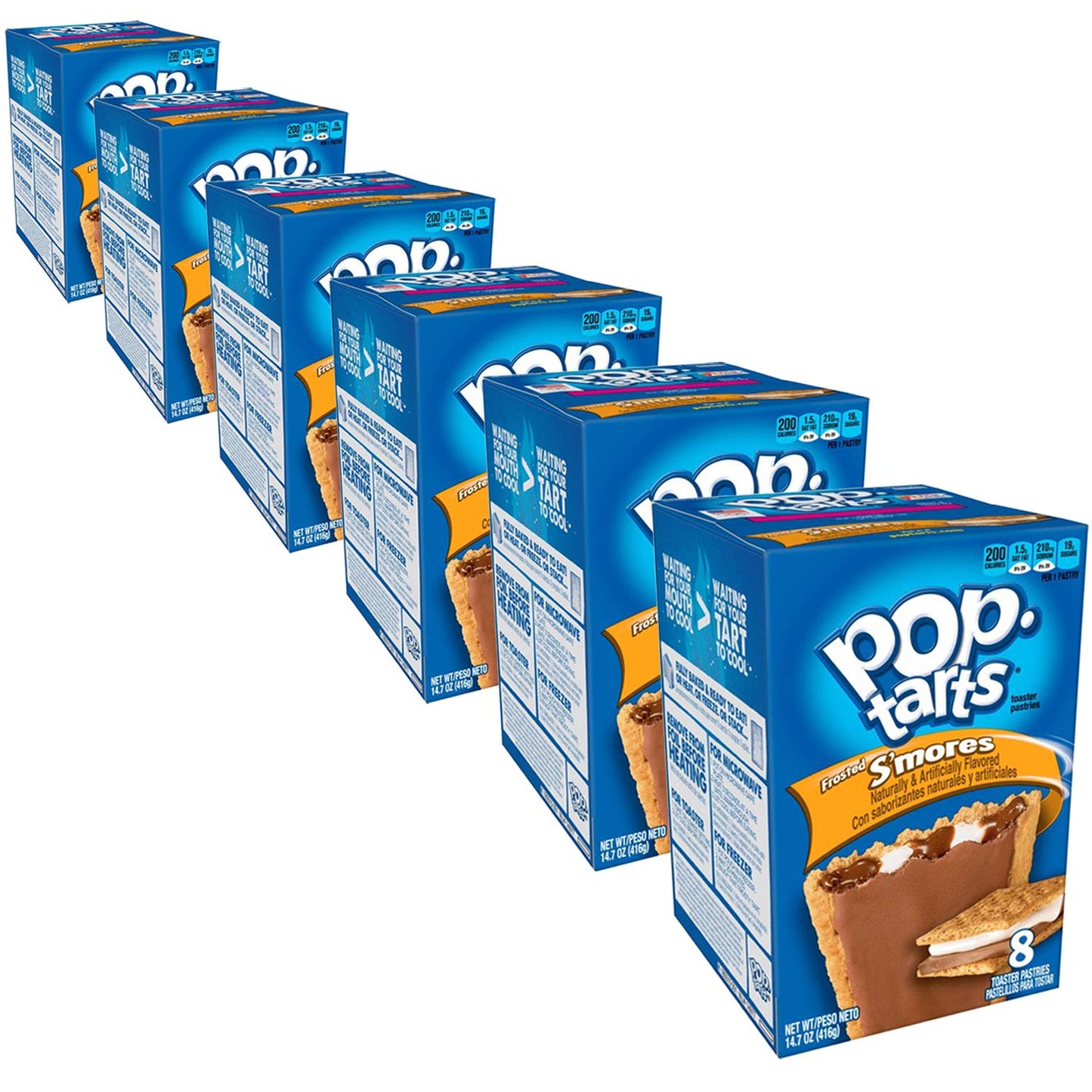 Pop Tarts Frosted S'Mores Pack of 6, x 416 g - "Six-pack of s'mores delight!"