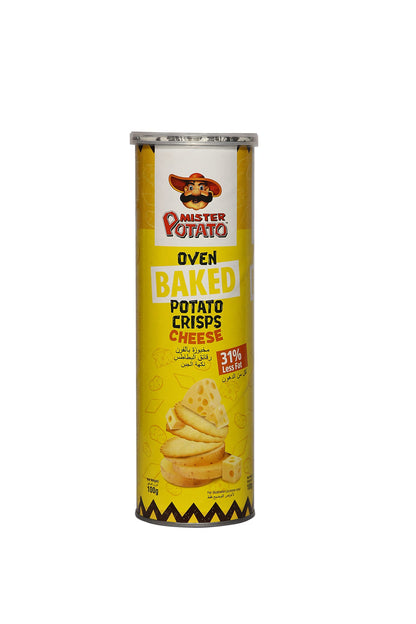 Mister Potato Oven Baked Potato Crisps Chips, Cheese, Seaweed, Spicy Fried Chicken, Hot & Spicy - Combo of 4 (100g Each) - "Baked Flavor Fiesta!"