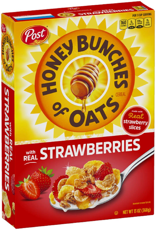 Post Honey Bunch of Oats with Strawberry, 368g - Sweet strawberry flavor packed into a crunchy cereal, 368g.