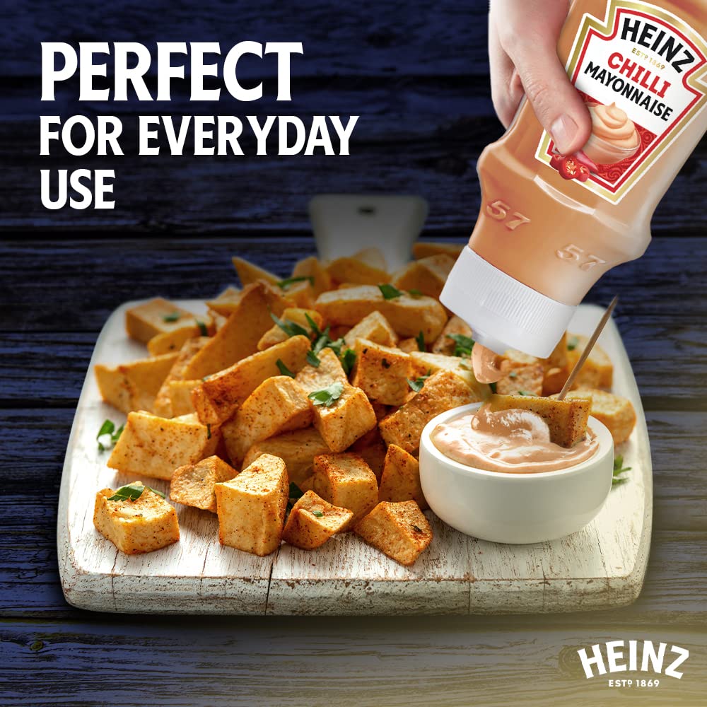 Heinz Fiery Chili Mayonnaise, 400ml - Larger bottle of spicy chili mayonnaise.