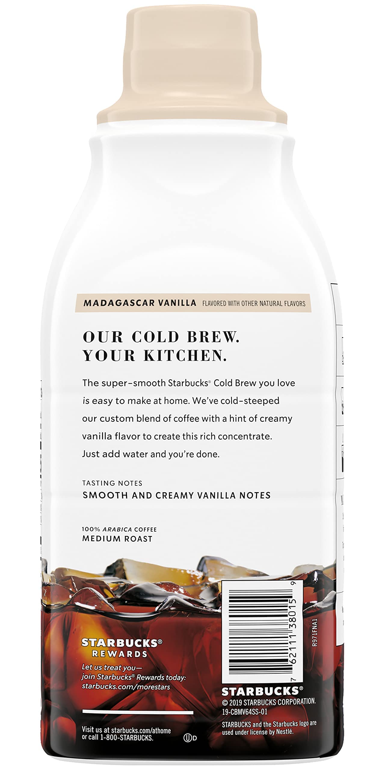 Starbucks Cold Brew Concentrate, 32 Fl Oz (Madagascar Vanilla)