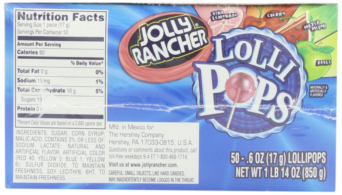 JOLLY RANCHER Lollipops Bulk Candy, 805 G, Apple - Sweet apple flavor in JOLLY RANCHER Lollipops, 805g bulk candy.