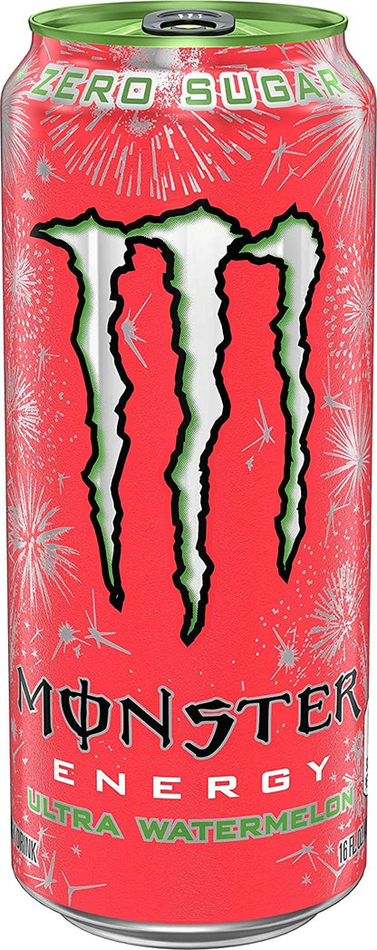 Monster Energy Ultra Watermelon Red 500ml (Pack Of 12pcs) - "Watermelon Energy Fun!"